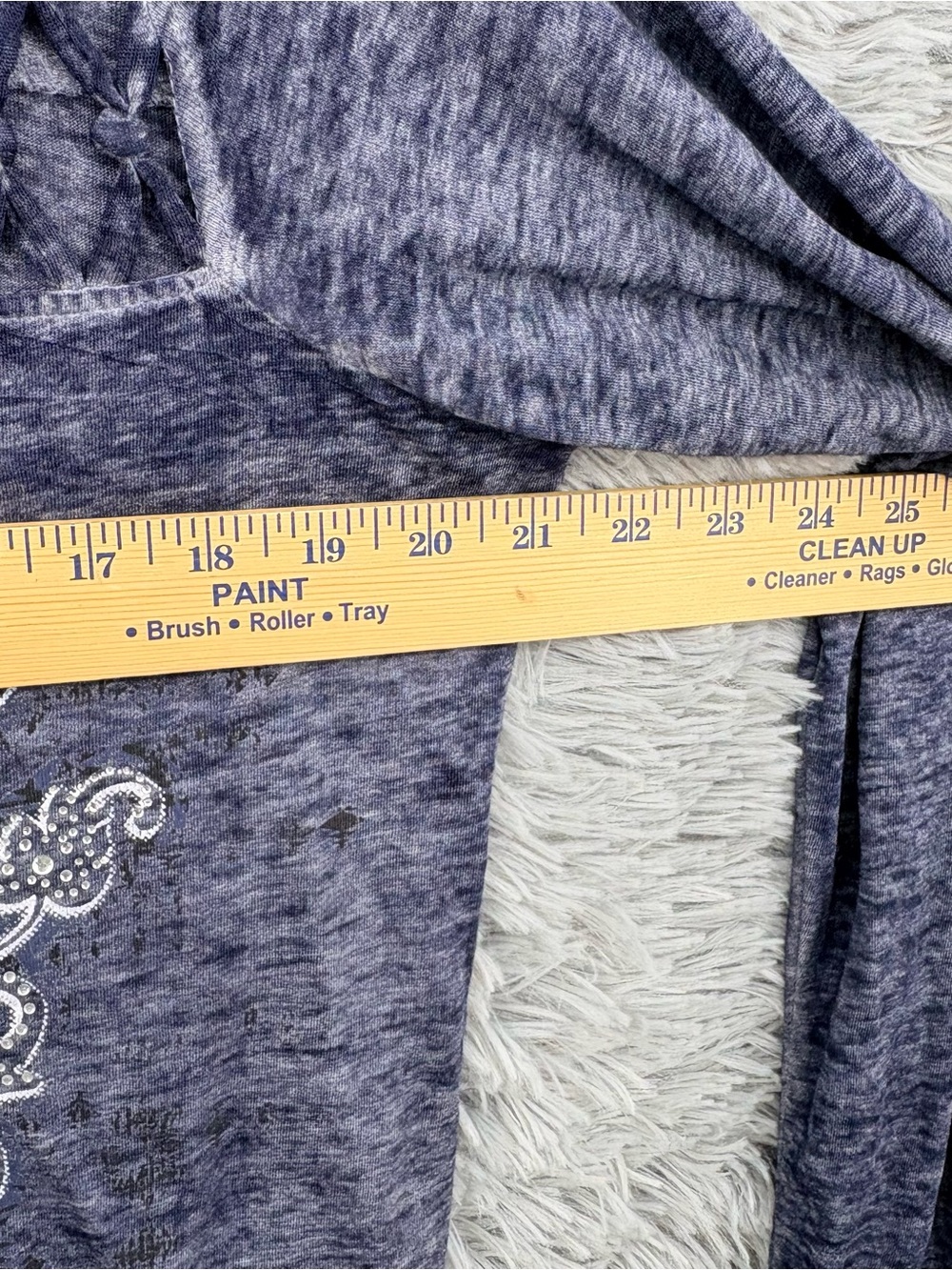 Maurices Shirt Womens Large NWT Woven Lattice Blue Burnwashed Baroque Graphic - Picture 6 of 10